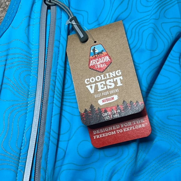 Arcadia Trail Cooling Vest for Dogs Size Medium Reflective Zippered - Picture 4 of 9